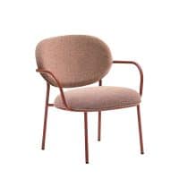 Stiel 2969 Lounge Chair with curved metal frame and upholstered seat – perfect for hotel or hospitality lounges