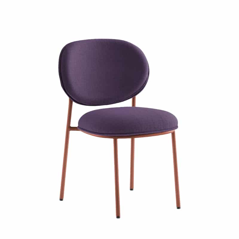 Stiel 2960 Side Chair with curved metal frame and upholstered seat – ideal for restaurant or hotel dining spaces