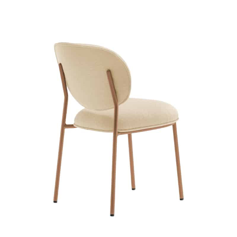 Stiel 2960 chair in boucle fabric with powder-coated metal frame – designed for bars, cafés and commercial venues