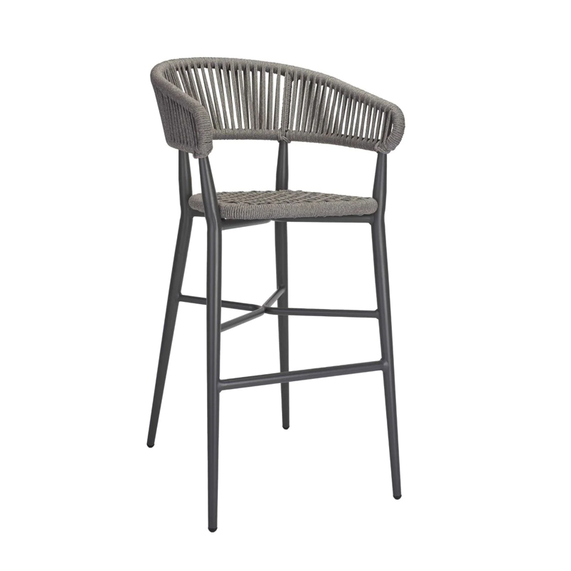 Madrid Bar Stool Rope Back Detail Outdoor Contract Stool