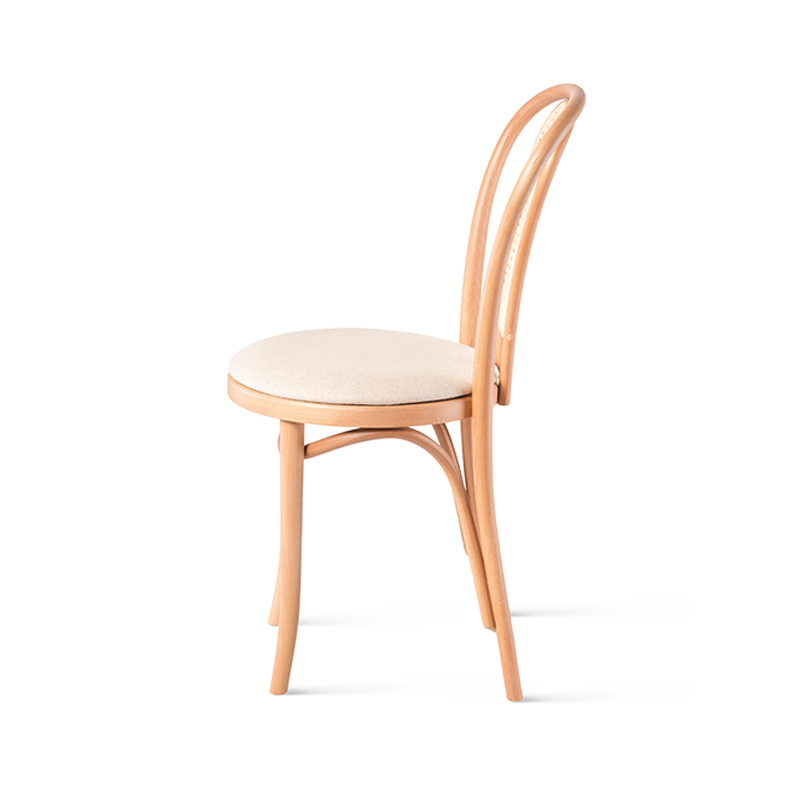 Premium bentwood chair with tulip-shaped cane back. Choose wooden or upholstered seat. Ideal for hotels, restaurants, cafés and stadium lounges.