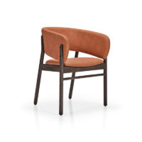 Camille M1323CUU Dining Armchair. Stylish dining armchair for restaurants, hotels, and members’ clubs. Upholstered in velvet, bouclé, faux leather, or COM.