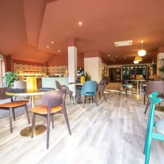 Hotel restaurant chairs and Opal armchairs at Voco Rockingham Forest by DeFrae