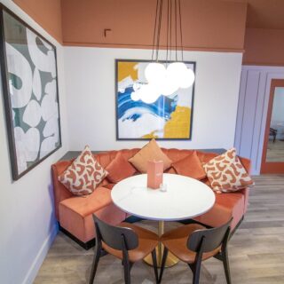 Bespoke banquette seating at Embers Bar & Grill, Voco Corby by DeFrae Contract Furniture