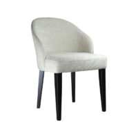 Voila S NOH Upholstered dining armchair for restaurants & hotels. Supportive tub back, square legs, contract-grade build. Custom fabrics incl. velvet, bouclé or COM.