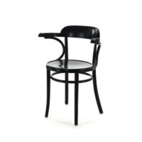 Classic bentwood armchair with curved wooden frame and upholstered seat B1110