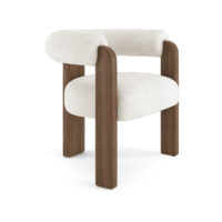 Auro Armchair Sculptural Dining Chair DeFrae Contract Furniture