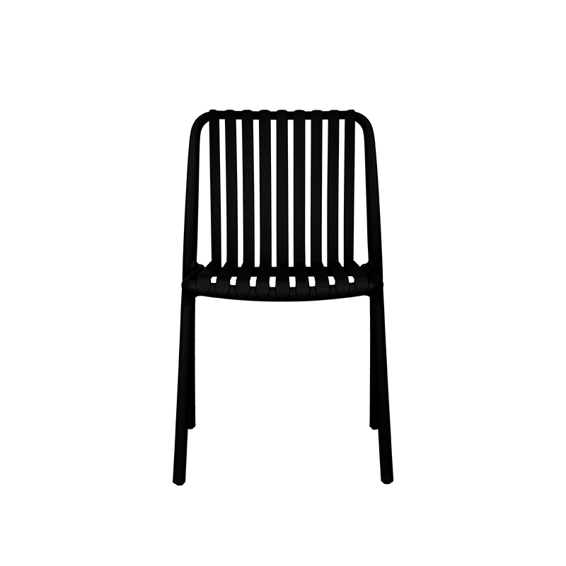 Positano Side Chair Black Outdoor Restaurant Chair Stackable DeFrae