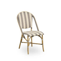 Sofie Exterior Dining Chair DeFrae Contract Furniture Striped Cappuccino & Ivory Art Fibre