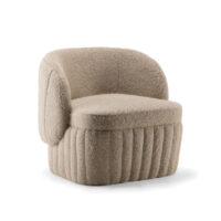 Cara 116 P Lounge Chair Fluted Back Upholstery DeFrae Contract Furniture