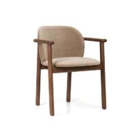 Celle CB Armchair upholstered restaurant armchair with exposed beech wood frame for hotel dining rooms cafés and hospitality interiors