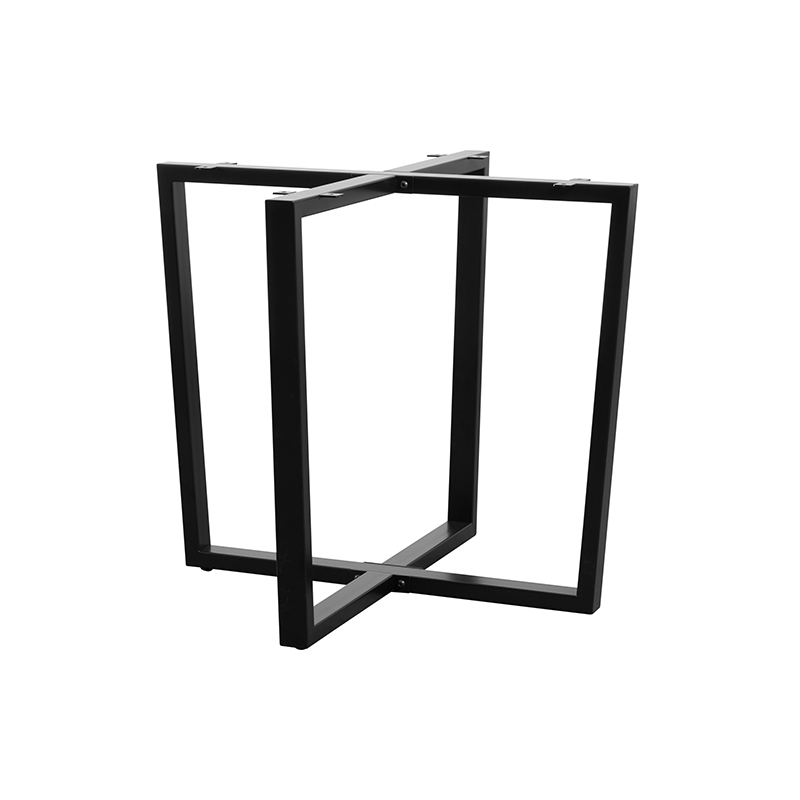 Hyde table base with black steel criss-cross frame for restaurants cafés bars hotels and outdoor dining areas