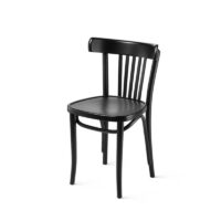 788 VER bentwood side chair for restaurants cafés pubs and hospitality venues with vertical slatted back and black wood finish