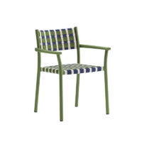 Nuova Guinea 3635 Outdoor Armchair DeFrae Contract Furniture W008 Green White and Blue