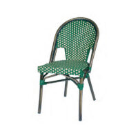 Tivoli Medula French Bistro Chair Stackable Outside Restaurant Chair Green